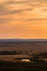 Beautiful scenery in Japan　Evening view of the Kushiro marshland