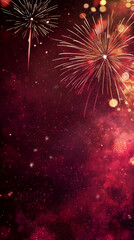 Obraz premium Festive Fireworks in Night Sky