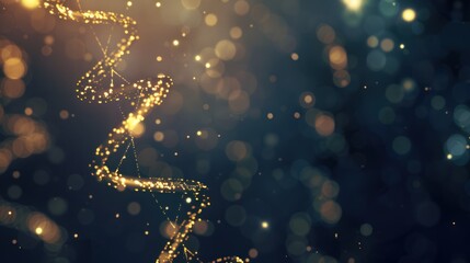 Golden Spiral of Lights on Dark Background