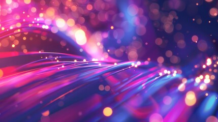 Abstract Purple and Blue Swirling Lights