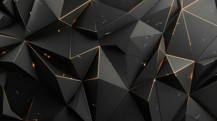 Abstract Black and Gold Geometric Pattern