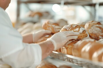 Obraz premium baker with bread