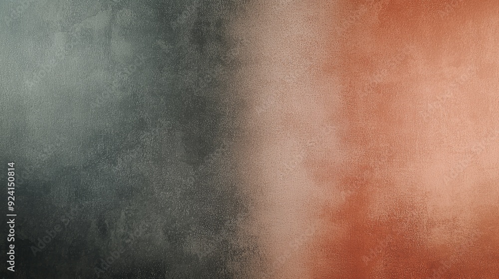 Poster abstract background blending a textured dark grey surface into a grainy light orange color. perfect 