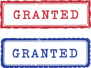 Fototapeta premium Granted Rubber Stamp Vector Bundle