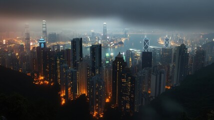 Obraz premium Hong Kong skyline