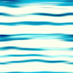 Modern summer thin line striped blur wash seamless pattern background for trendy beach wear and coastal living designs. Repeatable alcohol ink bleed effect in blue white indigo colors