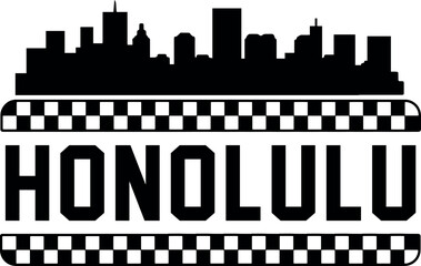 Honolulu Skyline Vector