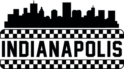 Fototapeta premium Indianapolis Skyline Vector Silhouette