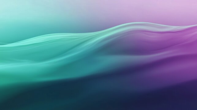 Abstract background with flowing turquoise and purple waves creating a sense of movement and dynamism. Ideal for websites, presentations, and digital art projects