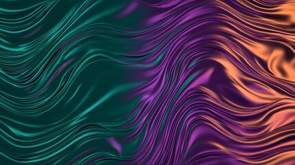 Abstract background with teal and purple fabric forming a beautiful wavy pattern. Perfect for any project that requires an elegant and modern look
