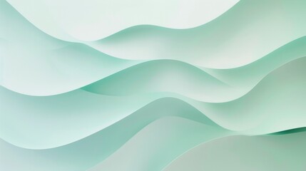 Obraz premium A minimalistic branding logo with a gentle color transition between shades of mint and aquamarine