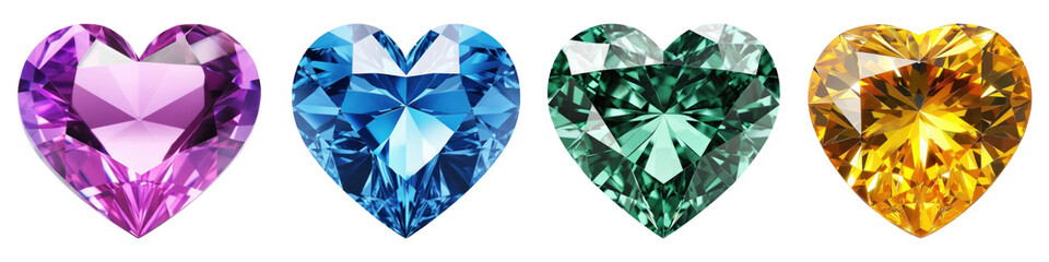 Fototapeta premium diamond png cut out element set