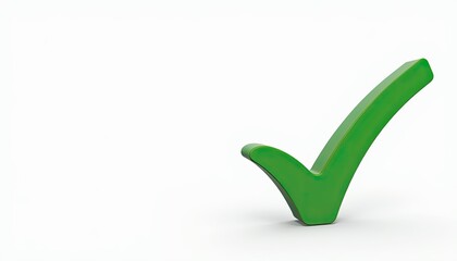 A large, green check mark on a white background symbolizing correctness or approval.