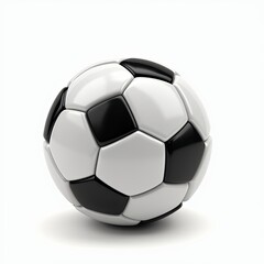 Fototapeta premium Classic black and white soccer ball isolated on a white background.