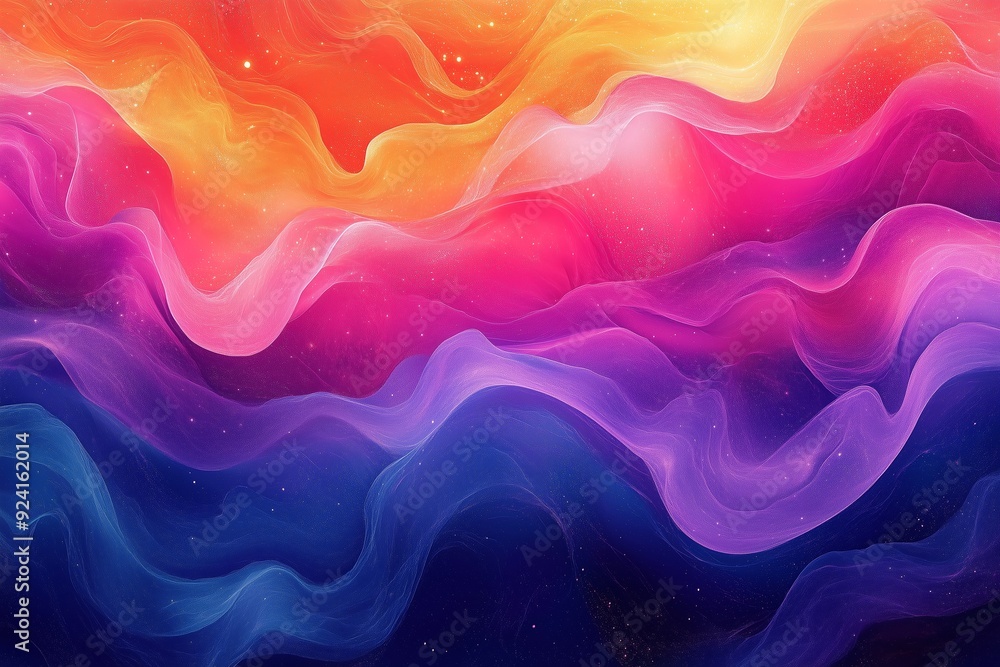 Aufkleber colorful swirling patterns in vibrant hues create a mesmerizing abstract background