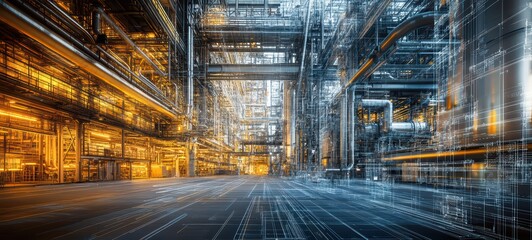 Steel infrastructure in an industrial setting