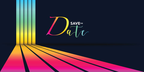 Save the date banner. Can be used for business, marketing and advertising. logo graphic design of event summit made for Technology and upcoming events. Vector EPS 10