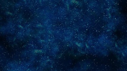 A serene, enchanting scene depicting a dark blue sky adorned with scattered white stars, their soft glow illuminating the peaceful night