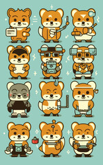 2d vector illustration for cartoon character design for kids and comic book stickers printing and cartoon movie 
