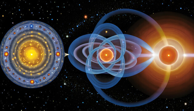 Cosmic Atomic Models: Universe and Atom Structures in Parallel