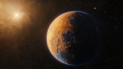 Naklejka premium earth-like planet in the universe