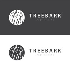 Wood logo design structure layers forest tree bark vector template