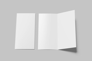 DL Bifold Brochure Blank Mockup