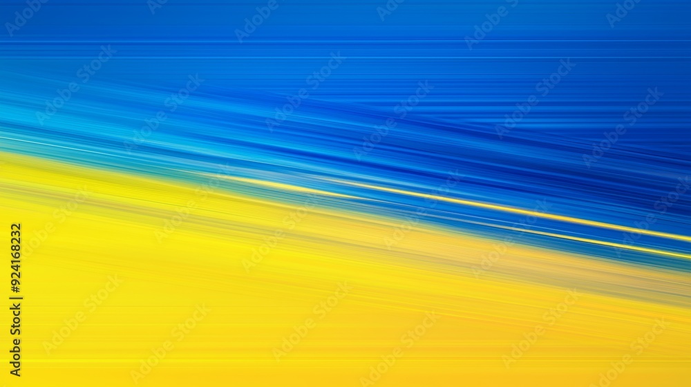 Aufkleber blue and yellow diagonal lines merge to create a vibrant abstract background full of motion and ener