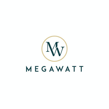 MW and WM Logo Architects M W Letter and Architects Modern Logotype 