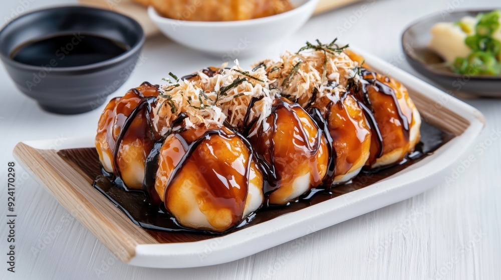 Wall mural Takoyaki - traditional Japanese food