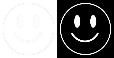 Fototapeta premium PNG Contrasting happy face icons