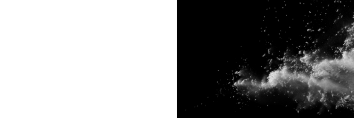 PNG Abstract powder explosion black white