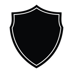 Sheild silhouette vector.