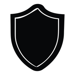 Sheild silhouette vector.