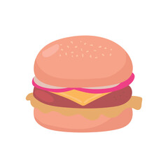 hamburger flat vector