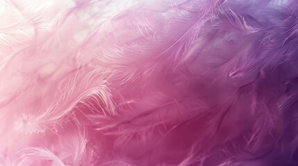 Obraz premium An ethereal background with wispy featherlike shapes in shades of pink and purple creating a dreamy and fluid feel