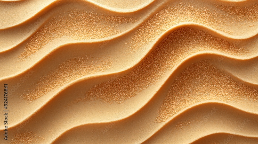 Poster smooth golden waves of textured sand create a serene pattern in natural light