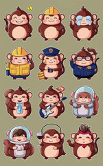 2d vector illustration for cartoon character design for kids and comic book stickers printing and cartoon movie 
