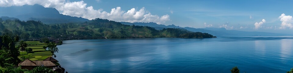 Obraz premium Mountain range in Komodo National Park in Indonesia 