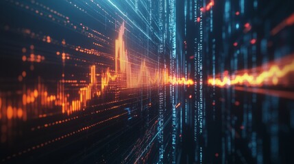 Dynamic 3D Stock Market Chart Visualization: Breaking Through the Screen