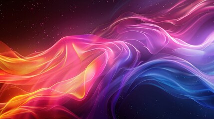 Fototapeta premium Design a futuristic background with vibrant, multicolor dynamic lines, perfect for immersive digital presentations or video games