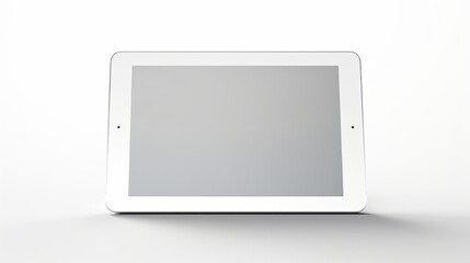 Sleek Modern Tablet with Glossy Screen on White Background - Stock Photo