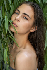 Fototapeta premium Portrait of a young beautiful girl