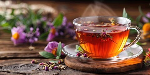Fototapeta premium delicious herbal tea 