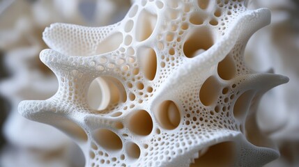 Abstract Close-up of a 3D Printed Structure