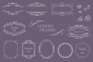 ゴージャスな飾り枠のセット　シルバー