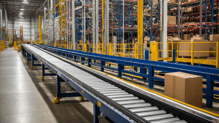 Naklejka premium Warehouse Conveyer Distribution Center 