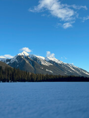 lake and mountains