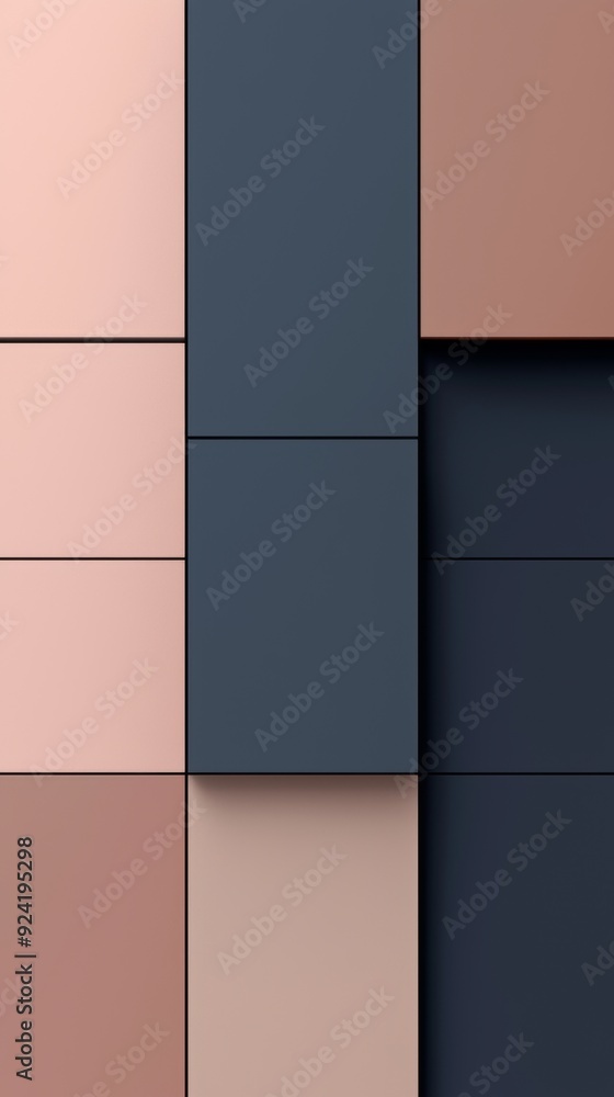 Poster modern abstract background featuring pink and blue squares. creating a visually appealing geometric 
