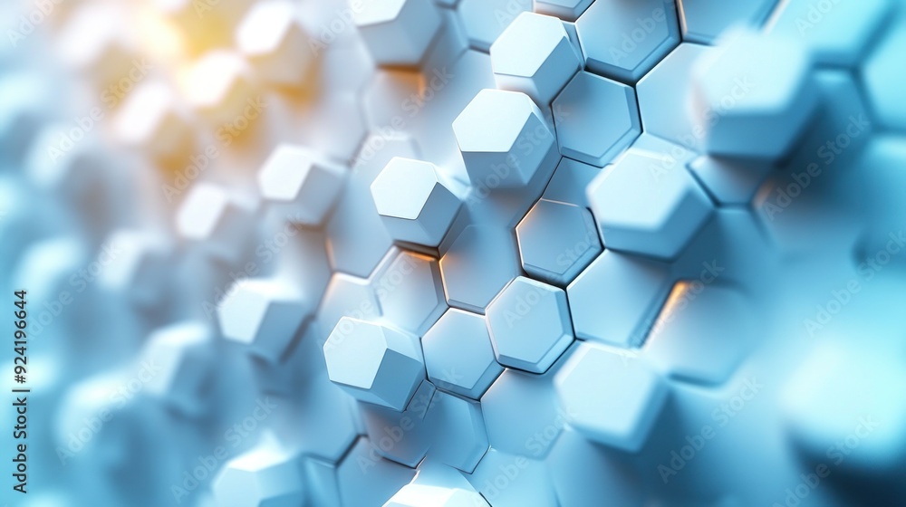 Poster abstract hexagon pattern